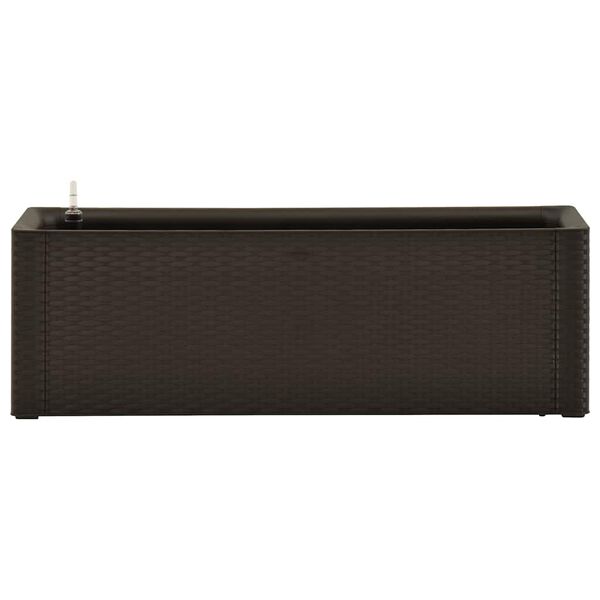 vidaXL Arriate con sistema de riego automático moca 100x43x33 cm