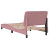 vidaXL Estructura de cama sin colch&oacute;n terciopelo rosa 90x200 cm