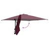 vidaXL Parasol de jardín Rojo burdeos 248.5 x 247.5 x 160 cm tela
