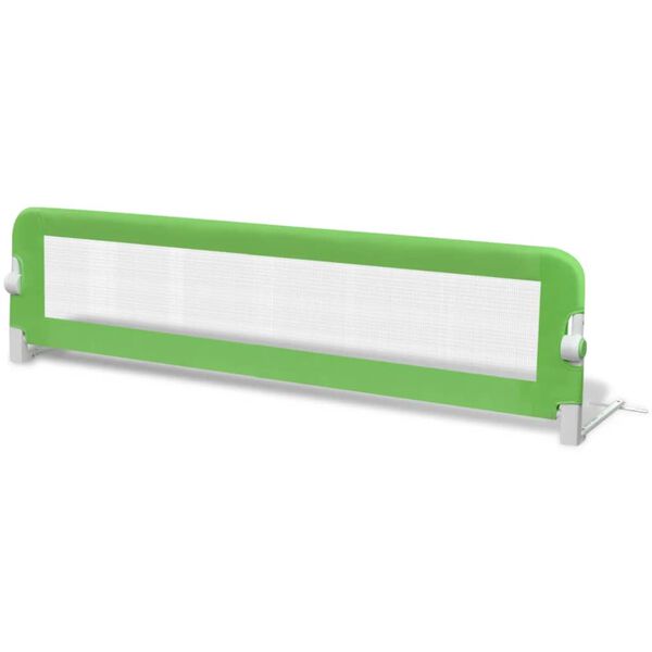 vidaXL Barandilla de seguridad cama de niño 150x42 cm verde