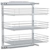 vidaXL Cesta de cocina extra&iacute;ble 3 niveles plateada 47x35x56 cm
