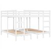 vidaXL Litera triple madera maciza de pino blanca 200x200/80x200 cm