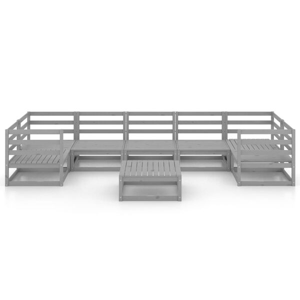vidaXL Juego de muebles de jard&iacute;n 8 piezas madera maciza de pino