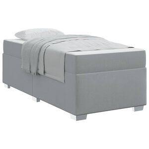 vidaXL Estructura de cama con colch&oacute;n Gris Claro 100 x 200 cm tela