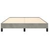 vidaXL Estructura de cama sin colch&oacute;n terciopelo gris claro 140x190 cm