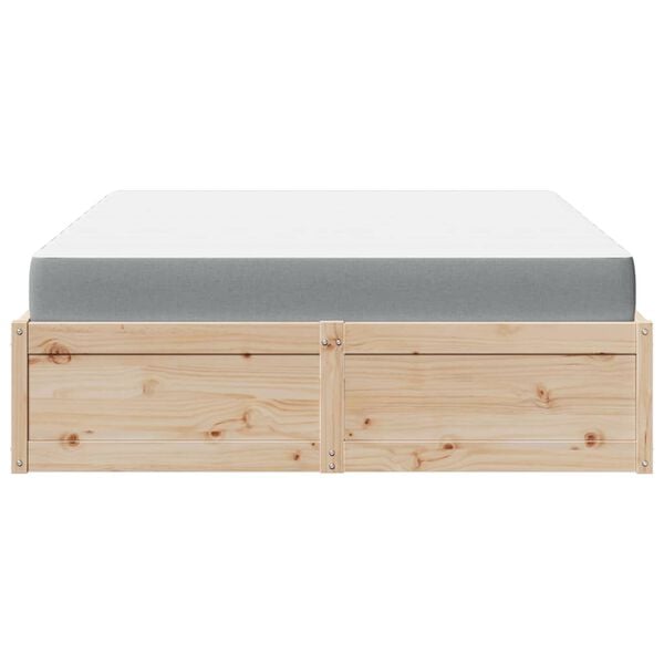 vidaXL Cama con colch&oacute;n madera maciza de pino 160x200 cm