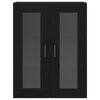 vidaXL Aparador alto 2 pcs Roble negro 69,5 x 34 x 180 cm