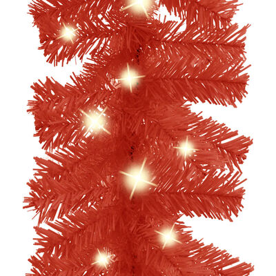vidaXL Guirnalda de Navidad con luces LED rojo 20 m