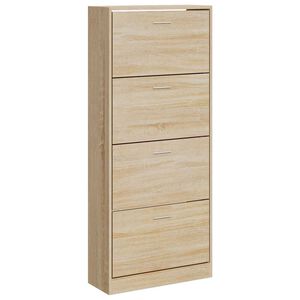 vidaXL Zapatero madera contrachapada roble Sonoma 63x24x147 cm