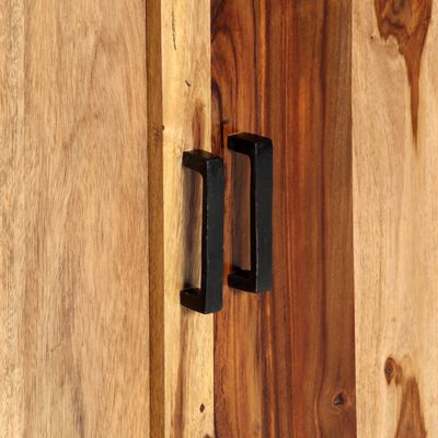 vidaXL Aparador con vitrina de madera maciza de sheesham 100x40x175 cm