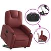 vidaXL Sill&oacute;n elevable el&eacute;ctrico cuero artificial rojo tinto