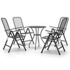 vidaXL Set de comedor de jard&iacute;n 5 pzas malla metal expandido antracita