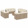 vidaXL Set sof&aacute;s de jard&iacute;n con cojines 13 pzas rat&aacute;n sint&eacute;tico beige