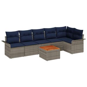 vidaXL Conjunto de sof&aacute;s de jard&iacute;n 7 uds. 6-N&uacute;mero de plazas