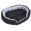 vidaXL Cojín para perro reversible y lavable gris y negro 110x80x23 cm