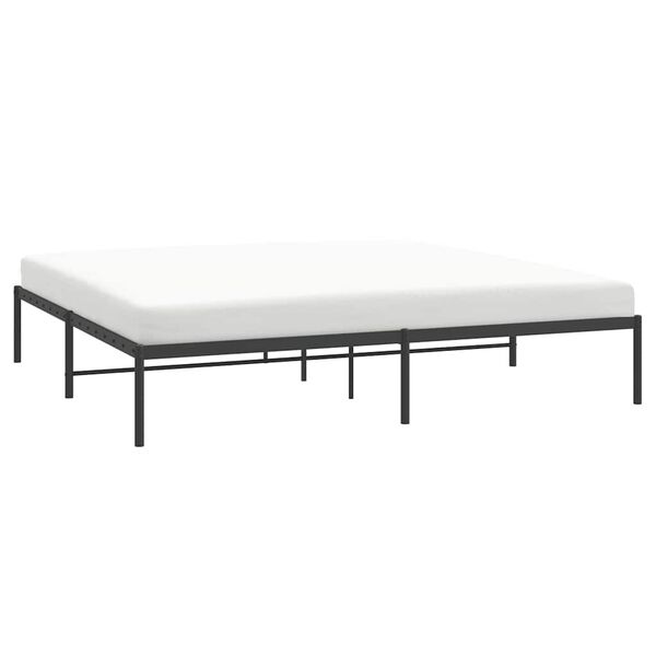 vidaXL Estructura de cama de metal negro 180x200 cm