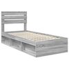 vidaXL Estructura de cama con cabecera Gris Sonoma 75 x 190 cm