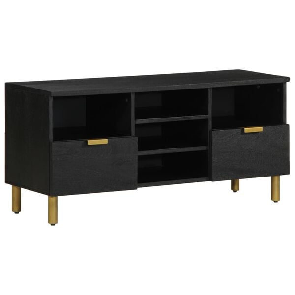 vidaXL Mueble de TV madera de ingenier&iacute;a negro 100x33x46 cm