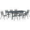 vidaXL Conjunto de Comedor de Jard&iacute;n 9 pcs Antracita