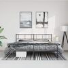 vidaXL Estructura cama sin colchón con estribo metal negro 183x213 cm