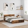 vidaXL Estructura de cama con cabecera Madera Vieja 150 x 200 cm