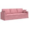 vidaXL Sof&aacute; 2 pcs Rosa 228 x 78 x 80 cm Terciopelo