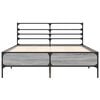 vidaXL Estructura cama madera ingenier&iacute;a metal gris Sonoma 140x190 cm