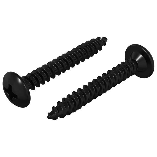 vidaXL Clavo de Roctado 2 pcs Negro M4 x 28 mm Acero