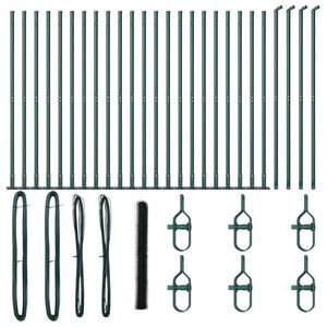 vidaXL Poste de Valla Verde