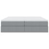 vidaXL Cama con almacenamiento y colch&oacute;n Gris Claro 200 x 200 cm