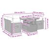 vidaXL Set de sofás de jardín 7 pzas con cojines ratán sintético gris