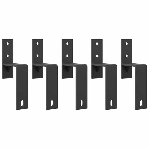 vidaXL Kit de herrajes para puertas correderas acero negro 213,5 cm