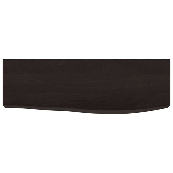 vidaXL Estante de pared madera roble tratada marr&oacute;n oscuro 60x20x6 cm