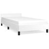 vidaXL Estructura de cama con cabecero sin colch&oacute;n blanco 100x200 cm