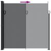 vidaXL Toldo lateral retráctil negro 200x600 cm