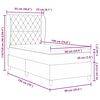 vidaXL Cama tipo Box Spring Gris oscuro 190 x 90 cm Terciopelo