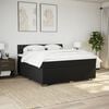 vidaXL Cama box spring con colch&oacute;n tela negro 180x200 cm