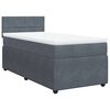 vidaXL Cama box spring con colch&oacute;n terciopelo gris oscuro 90x190 cm