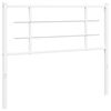 vidaXL Cabecero de repuesto de metal blanco 107 cm