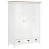 vidaXL Armario de 3 puertas Hill Range madera pino blanco 127x50x170cm