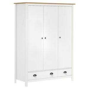 vidaXL Armario de 3 puertas Hill Range madera pino blanco 127x50x170cm