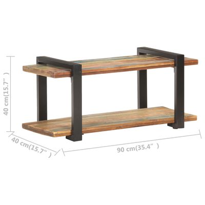 vidaXL Mueble para TV de madera maciza reciclada 90x40x40 cm