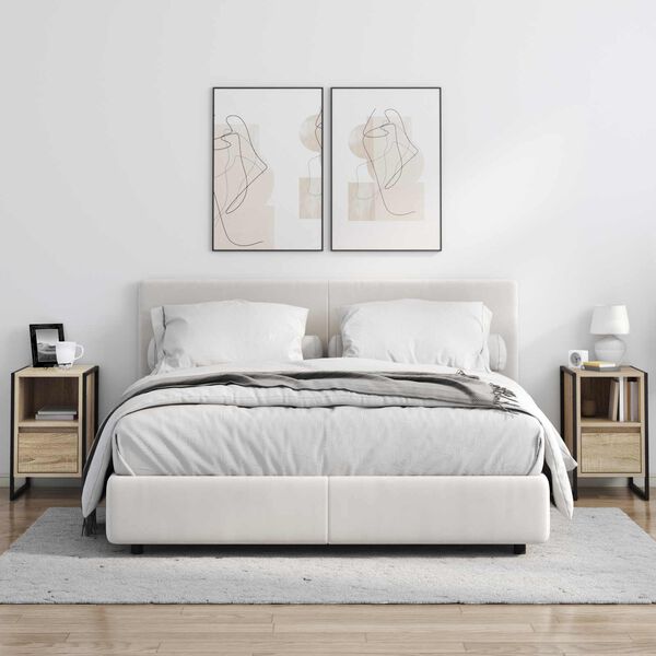 vidaXL Mesa de Noche Sonoma 39,5 x 30 x 50 cm Madera contrachapada