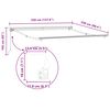 vidaXL Estructura del Toldo Manual Beige 350 x 250 cm