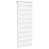 vidaXL Estor cebra blanco 55x150 cm tejido ancho 50,9 cm poli&eacute;ster
