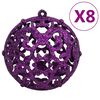 vidaXL Juego de bolas de Navidad 111 pzas poliestireno morado