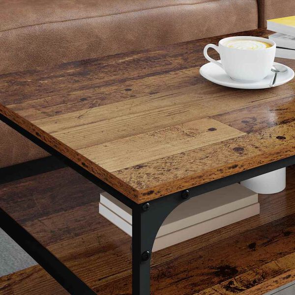 vidaXL Mesa de Caf&eacute; Madera Vieja 100 x 50 x 45 cm Madera contrachapada