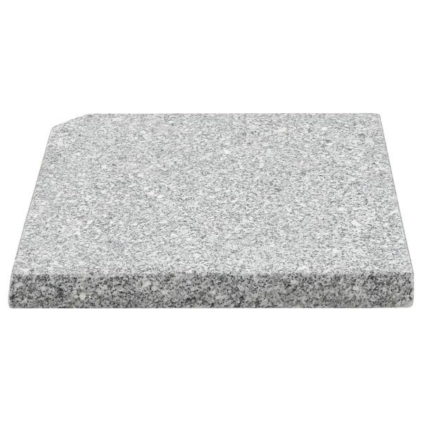 vidaXL Base de peso de sombrilla de granito cuadrada gris 25 kg