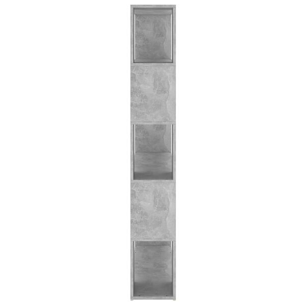 vidaXL Librer&iacute;a separador contrachapada gris hormig&oacute;n 100x24x155 cm