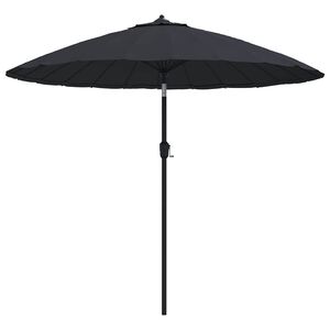 vidaXL Sombrilla de jard&iacute;n con palo de aluminio negro 250 cm